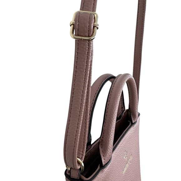 Nanette Lepore Mini Crossbody Bag Blush Pink Vegan Preppy Classic Minimal - Picture 7 of 16
